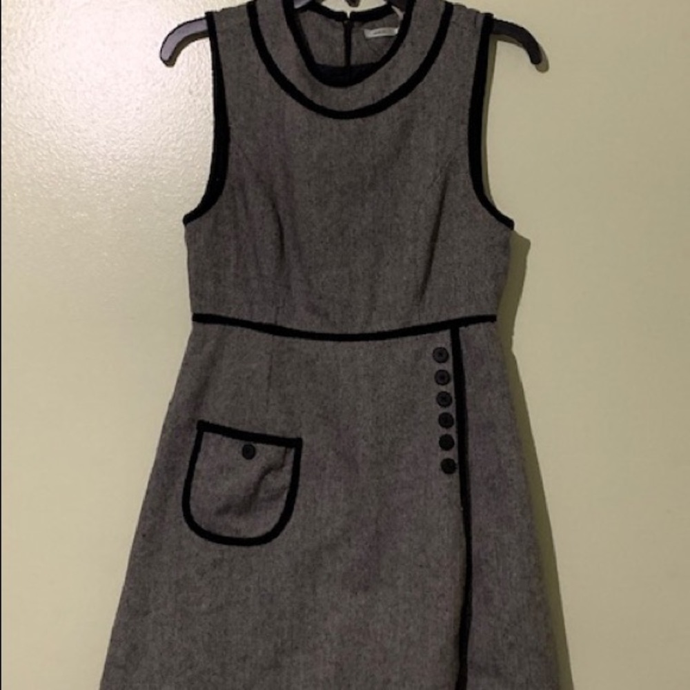 KIMCHI BLUE HERRINGBONE WOOL VELVET TRIM MINI 4